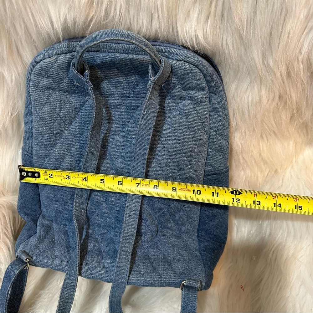 Quilted Denim Backpack - Picture 7 of 8
